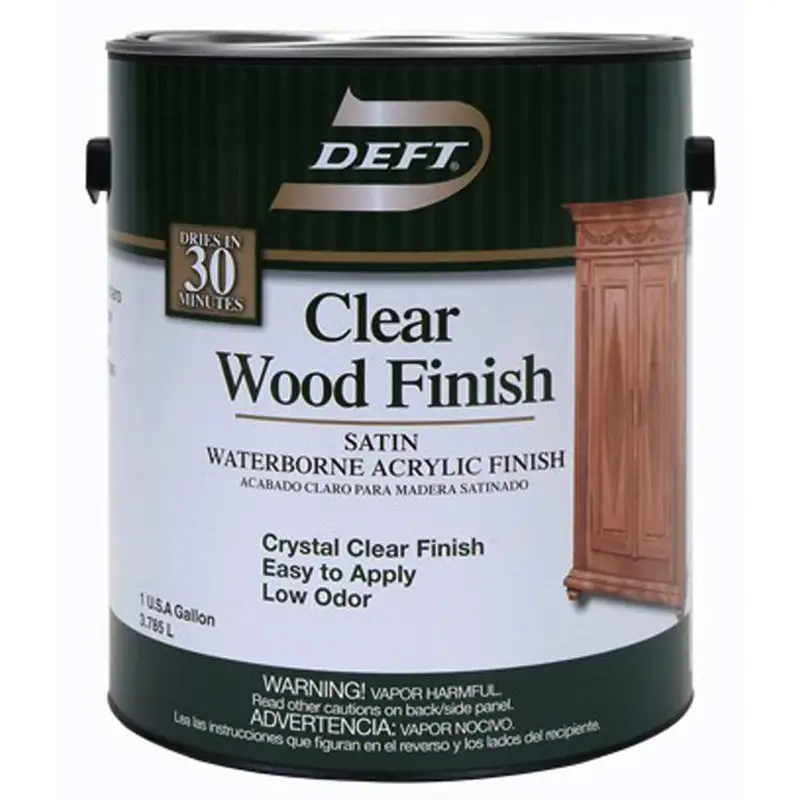 Deft C259-01 Water Based Polyurethane Satin Gallon Protective Wood Coating