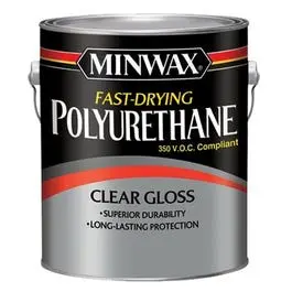 1-Gallon Fast-Dry Clear Gloss Polyurethane Protective Wood Finish Minwax