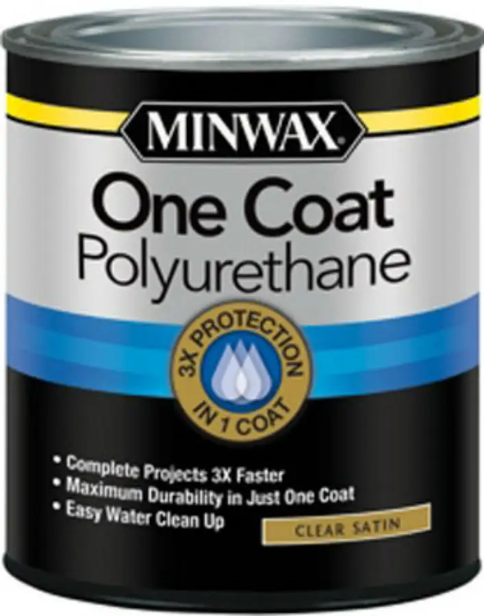 Minwax One Coat Polyurethane Wood Finish Clear Satin 1 Qt Wood Protection