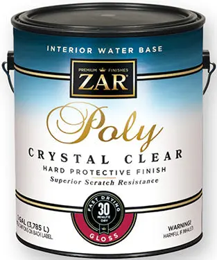 POLYURETHANE GALLON SATIN WATER-BASED CRYSTAL CLEAR FINISH UGL