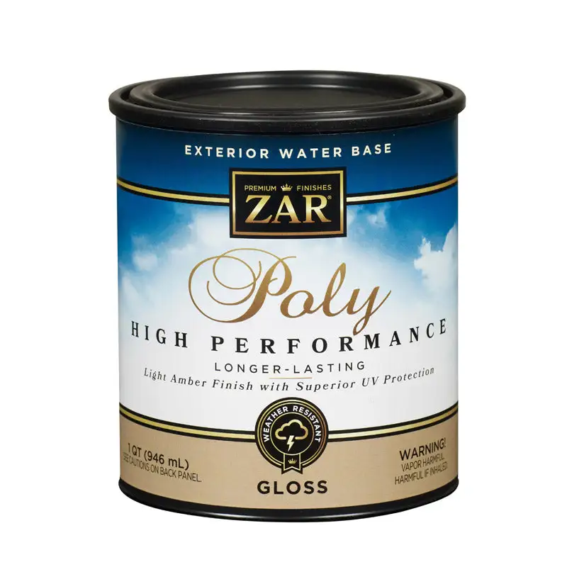 ZAR Gloss Clear Polyurethane 1 qt Pack 4 Wood Finish Protective Coating