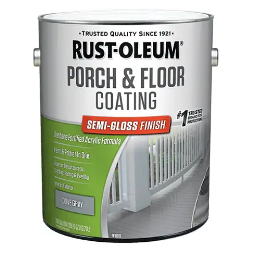Rust-Oleum 320419 Semi-Glow Porch & Floor Coating Dove Gray Low VOC 1-Gal