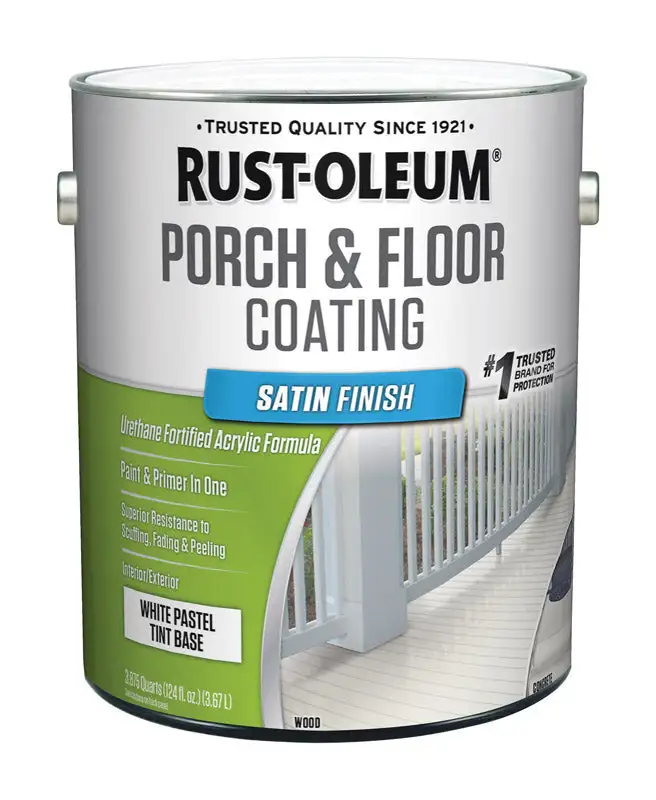 Rust-Oleum Porch & Floor Satin Tint Base Porch and Floor Paint+Primer 1 Gallon Pack 2