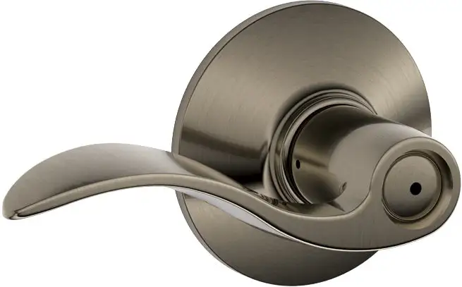 Schlage F40ACC620 Accent Privacy Lever Antique Pewter Door Handle