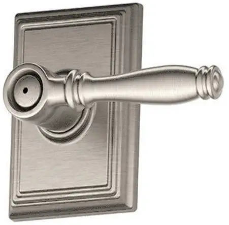 Schlage F40VBIR619ADD Birmingham Privacy Lever Satin Nickel Lockset