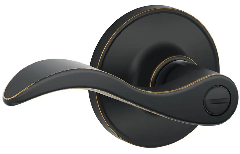 Schlage J40SEV716 J-Series Seville Privacy Lever Aged Bronze