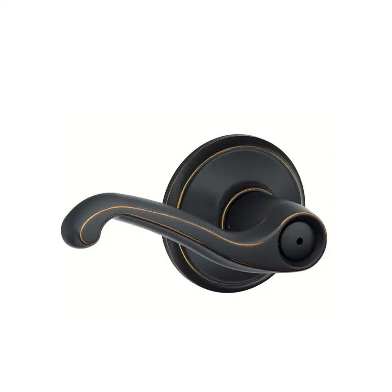 Schlage Traditional Aged Bronze Privacy Lever Right or Left Handed Door Handle