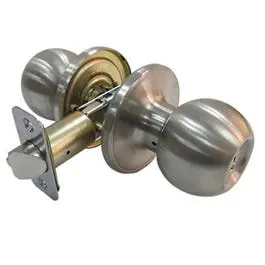 Privacy Lockset Ball-Knob Style Stainless Steel Bathroom Lock TruGuard