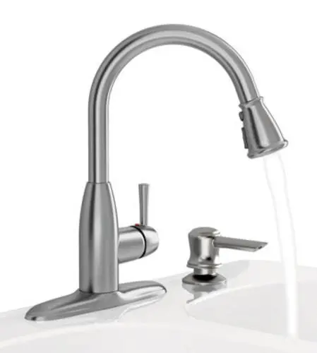 American Standard 9012301.075 Pull Down Kitchen Faucet Single Handle 8 Lever Handle