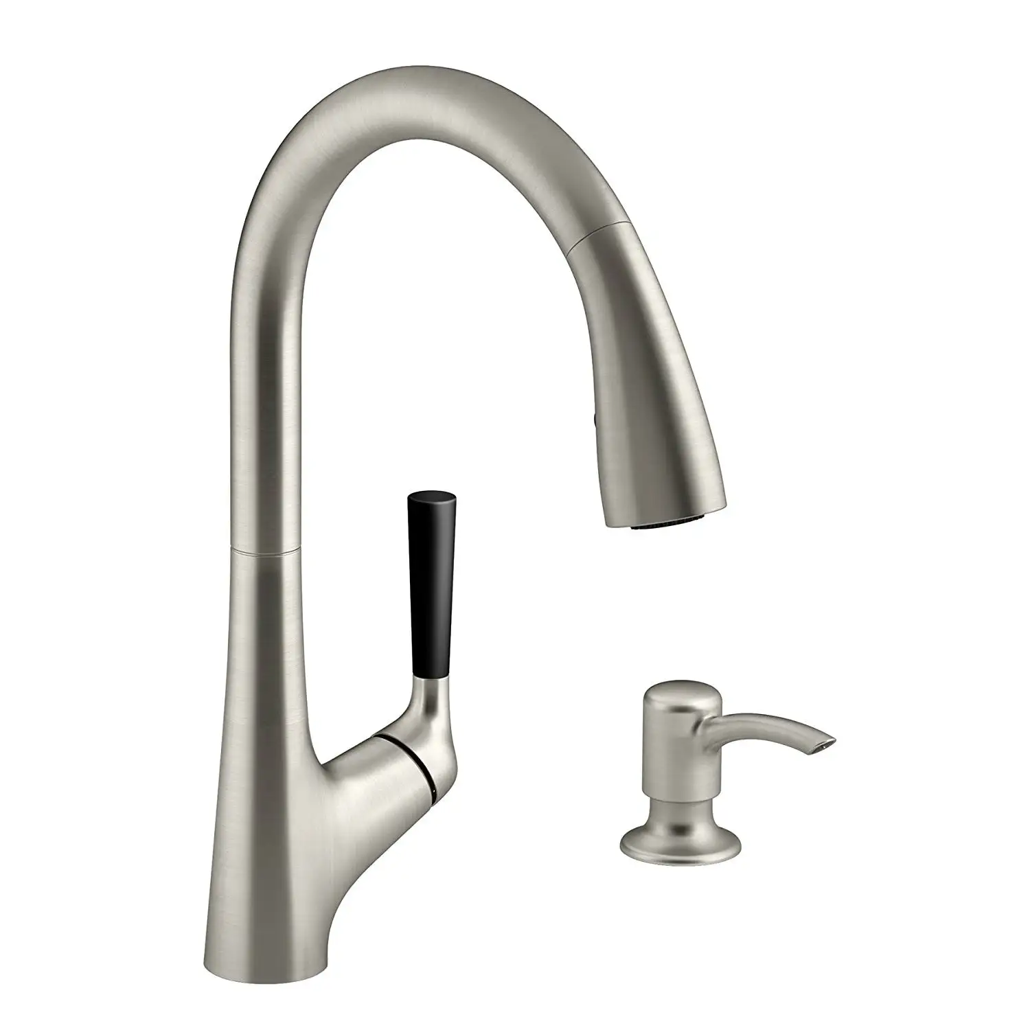 Kohler R562-SD-VS Malleco Pull-Out Kitchen Faucet Lotion Dispenser Stainless Steel