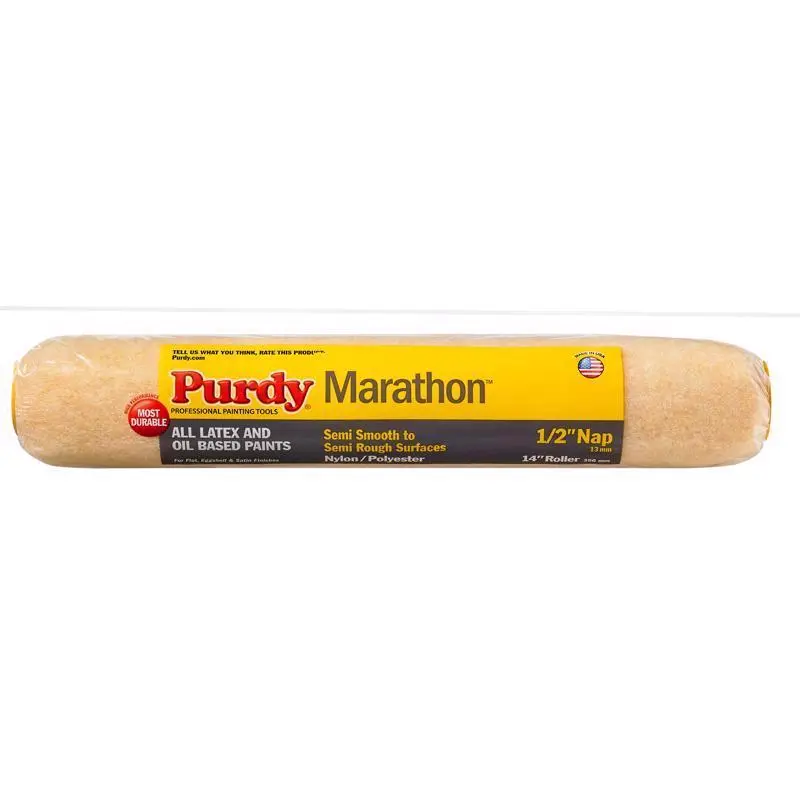 Purdy Marathon Nylon/Polyester 1/2 . x 14 . W Regular Paint Roller Cover 1 Pack Pack 6