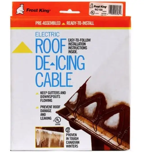 Frost King RC100 Electric Roof & Gutter De-Icing Cable Kits 100' Winter Protection