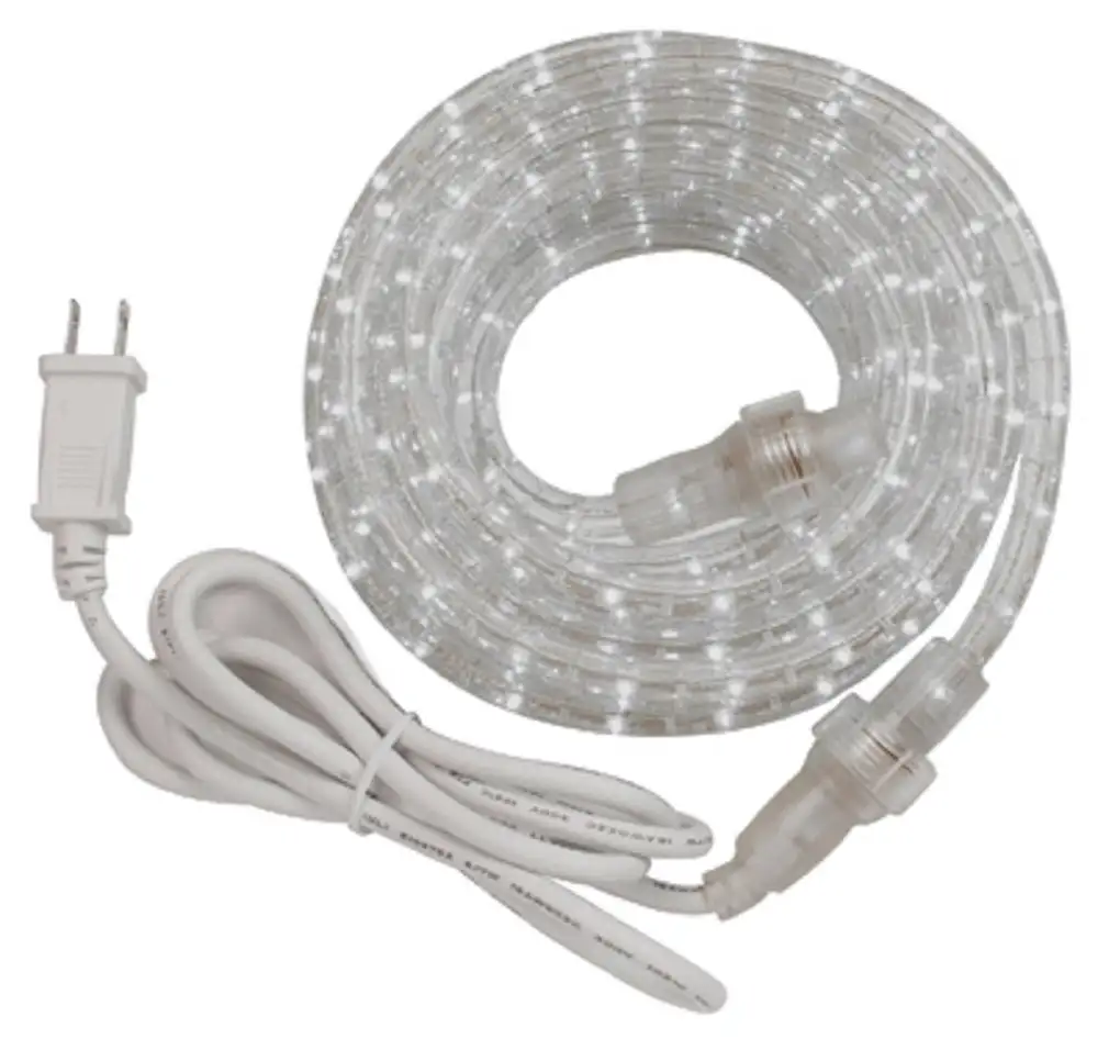 AmerTac LROPE24W Flexible LED Rope Light Cool White 24 Feet Decorative Lighting