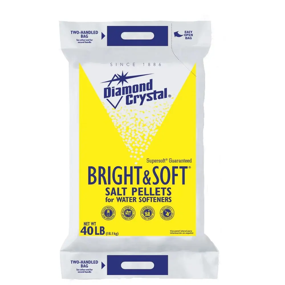 Bright & Soft Water Softener Salt Pellets 40 lb High Purity Diamond Crystal