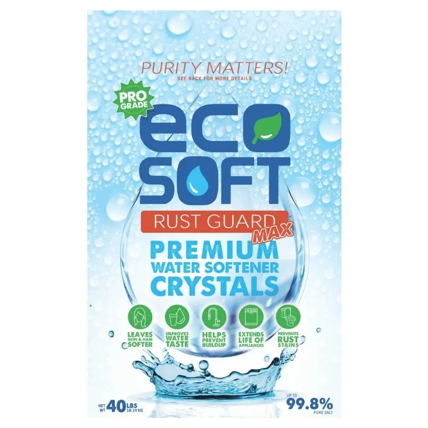 EcoSoft Rust Guard Max Water Softener Salt Crystals 40 lb Bag