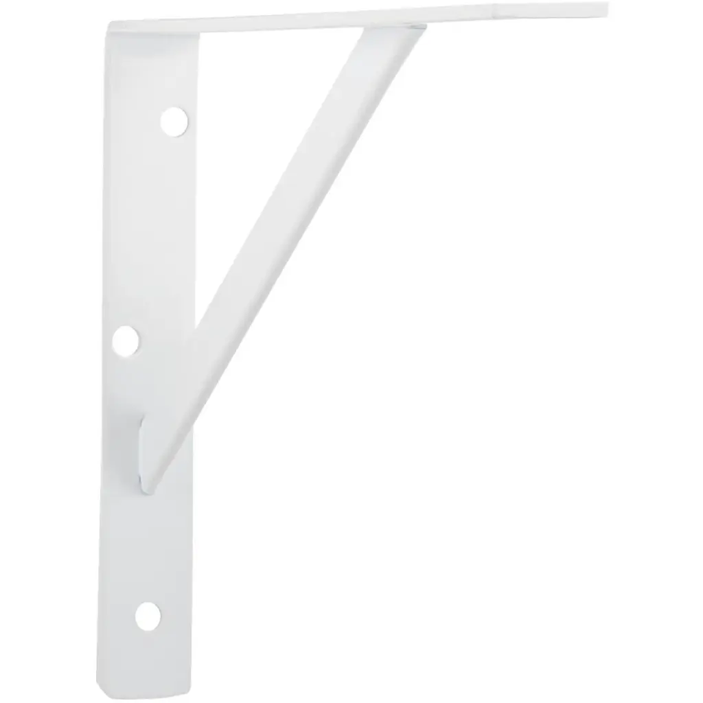 John Sterling 208 Series 12 . D. x 8 . H. White Steel Ultimate L-Bracket Knape u0026 Vogt
