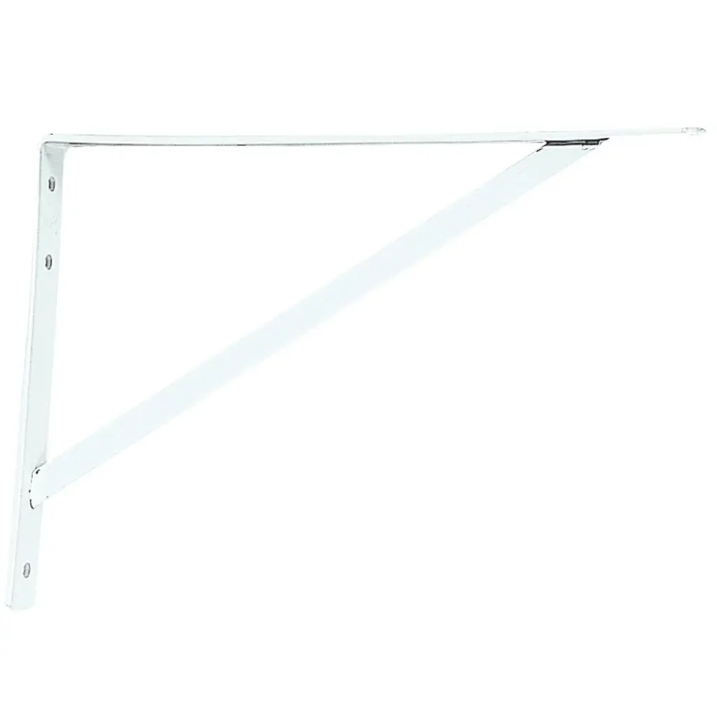 John Sterling 208 Series 16 . D. x 10 . H. White Steel Ultimate L-Bracket Knape u0026 Vogt