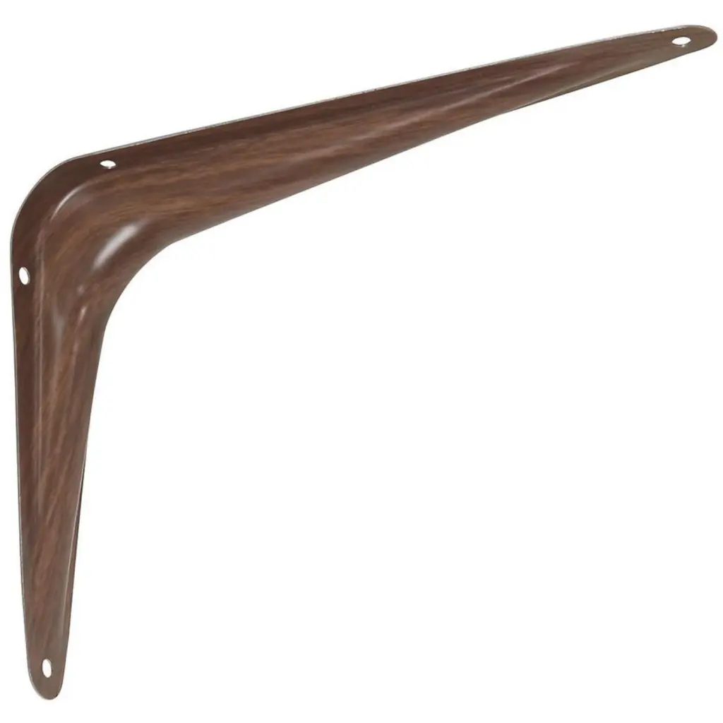 National 211 6 Inch Depth x 8 Inch Height Fruitwood Steel Shelf Bracket