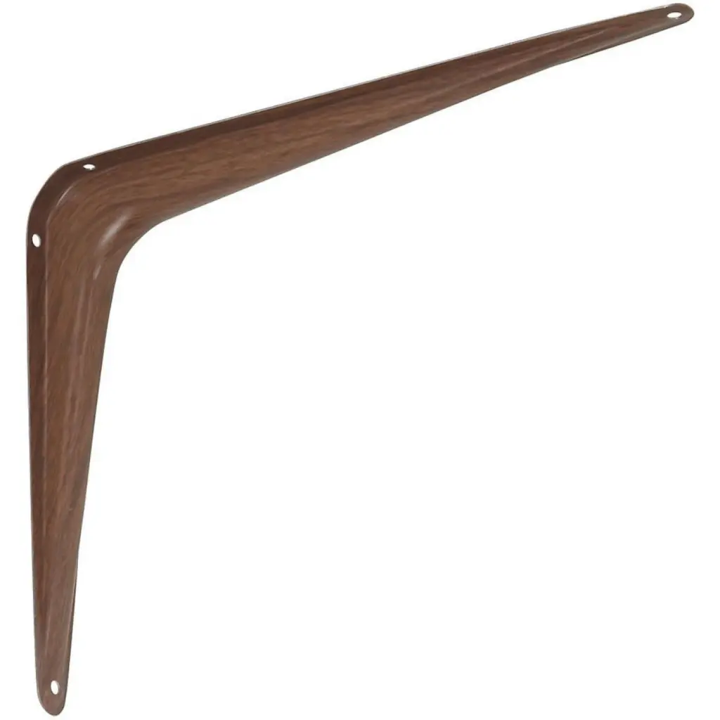 National 211 8 Inch Depth x 10 Inch Height Fruitwood Steel Shelf Bracket
