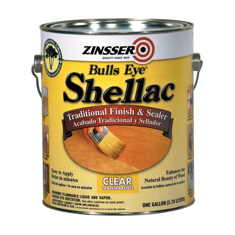 Zinsser Bulls Eye Gloss Clear Oil-Based Shellac Finish and Sealer 1 Gallon Pack 2