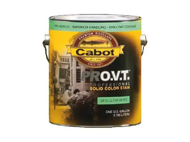 Cabot 0806-07 PRO V.T. Solid Color Acrylic Siding Stain Neutral Base 1 Gallon