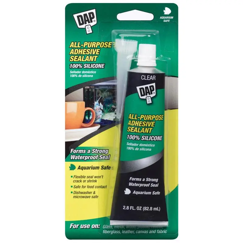 DAP Clear Silicone Rubber All Purpose Sealant 2.8 oz Pack 6 Waterproofing