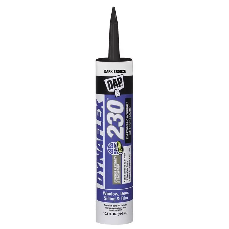 Dap Dynaflex 230 Dark Bronze Silicone Door Trim and Window Sealant 10.1 oz Pack 12