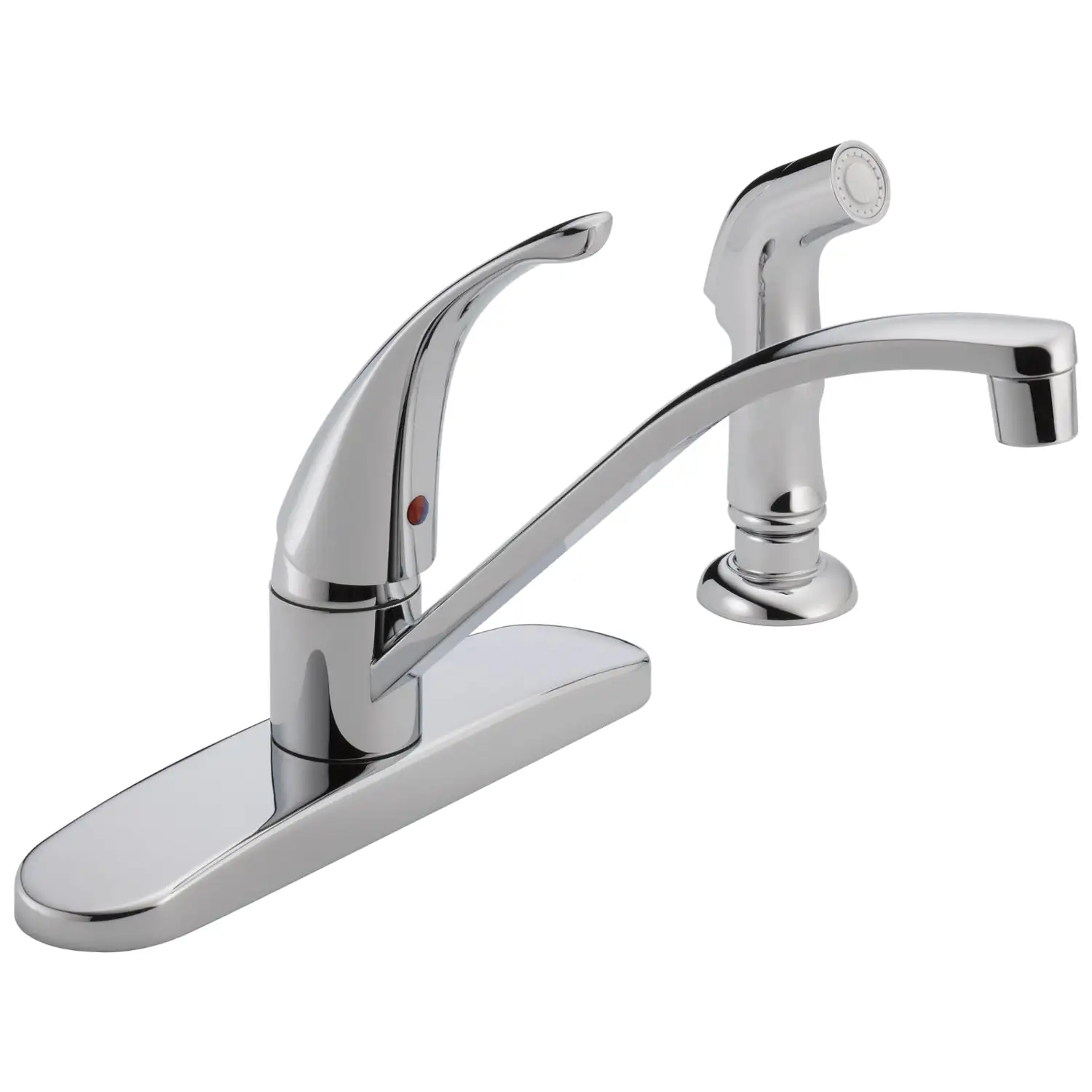 Peerless P188500LF Single Lever 4-Hole Kitchen Faucet Chrome Finish 1.80 GPM