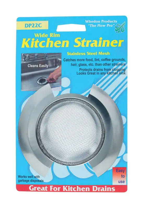 Whedon 4-1/2 Inch D Chrome Stainless Steel Sink Strainer Pack 10