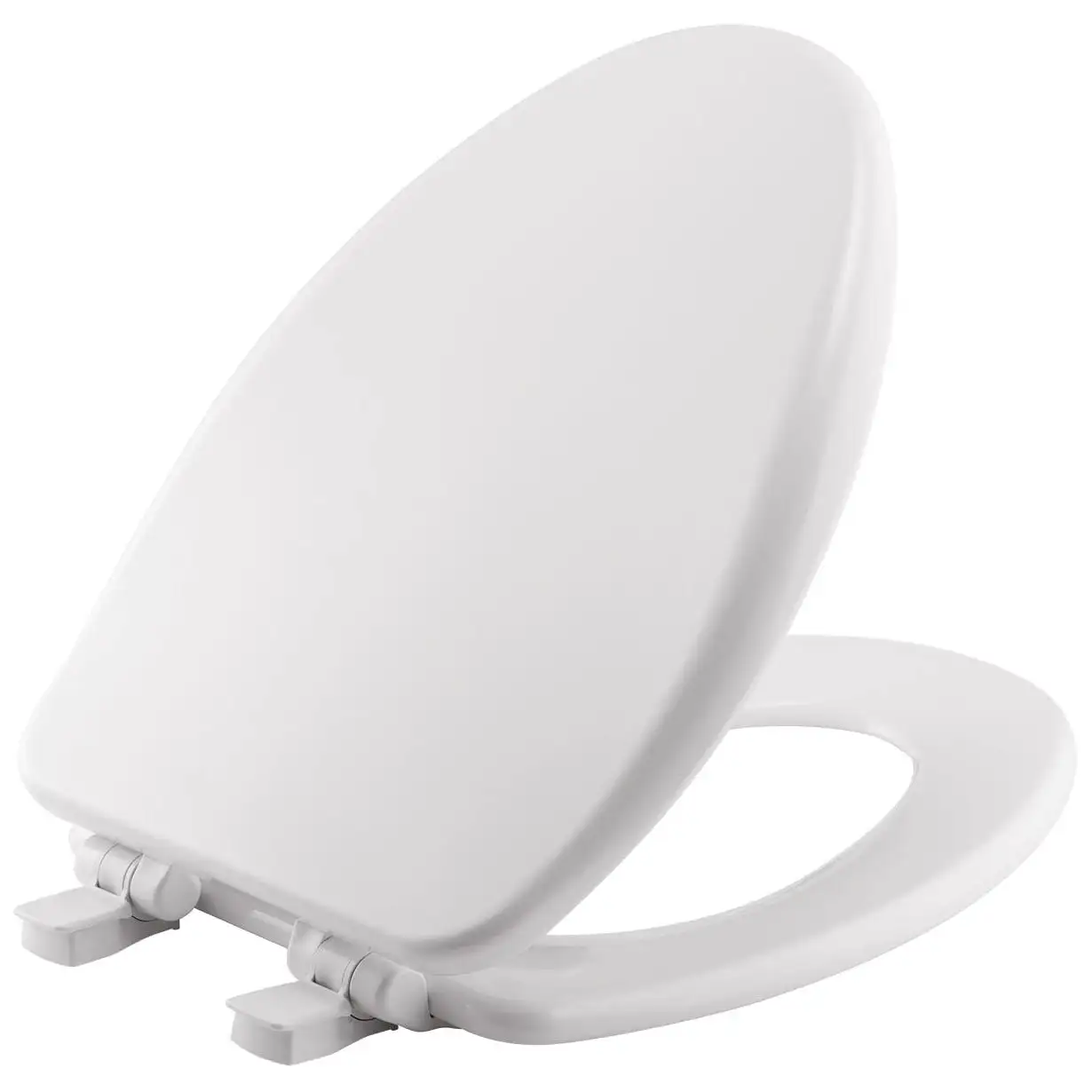 Mayfair 164SLOW-000 Slow Close Elongated Toilet Seat White Quiet Bathroom