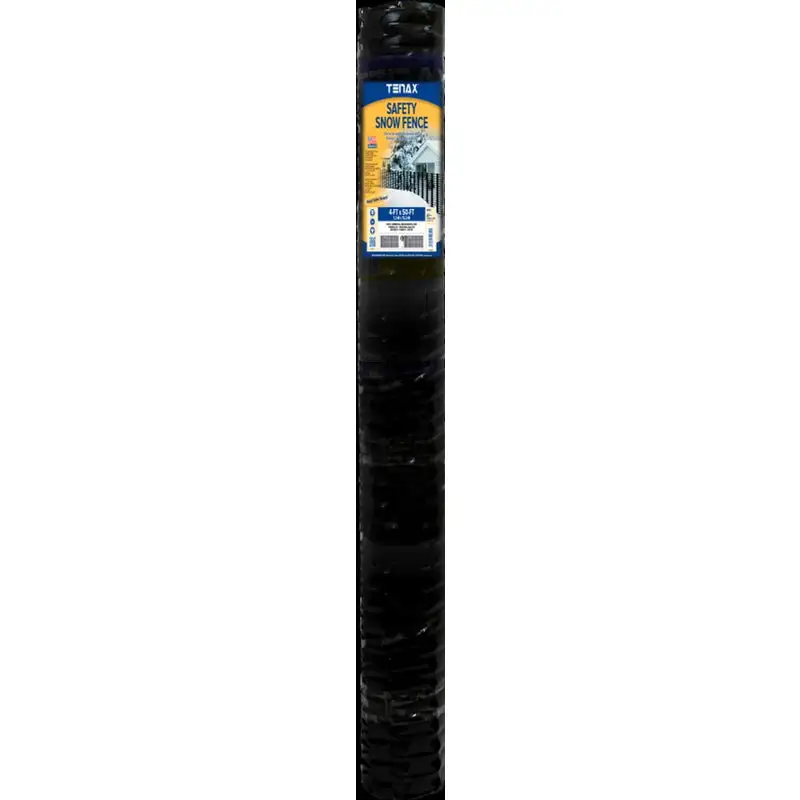 Tenax Black Polyethylene Snow Fence 4 Feet High x 50 Feet Long