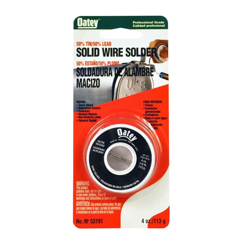 Oatey 1/4 lb 50/50 Wire Solder DIY and Professional Plumbing