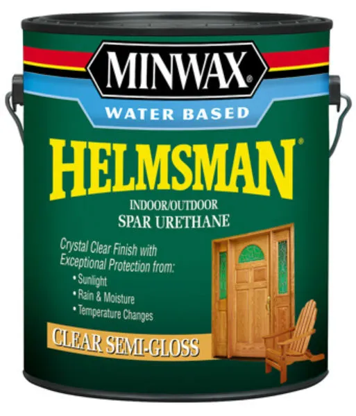 Minwax 710510000 Water Based Helmsman 275 VOC Spar Urethane Semi-Gloss 1 Gal - Outdoor Wood Sealer