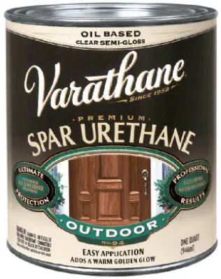 Varathane 9241H Exterior Oil Based Premium Spar Urethane Gloss Quart Outdoor Wood Protection
