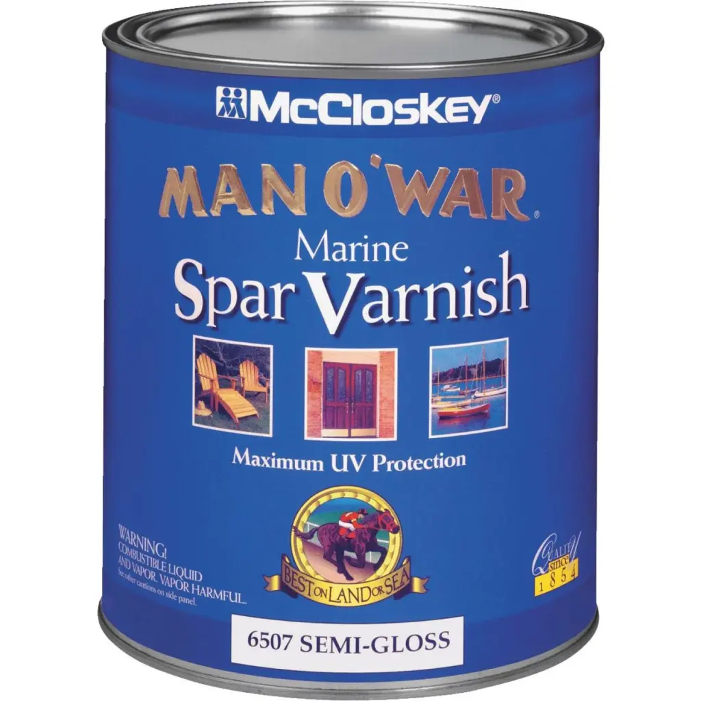 McCloskey Man O'War VOC Semi-Gloss Spar Varnish Quart Interior & Exterior
