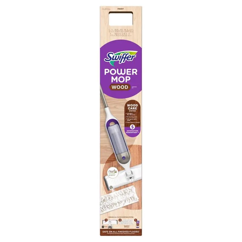 Swiffer Power Mop 14.5 . W Dry/Wet Spray Mop Kit Pack 2 Floors