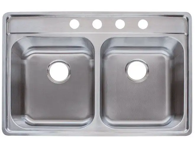 Franke EVDAS804-20 Satin Finish Double Bowl Kitchen Sink