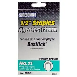 1000-Pack #11 Heavy-Duty 1/2-Inch Staples Carpentry and DIY Projects Surebonder