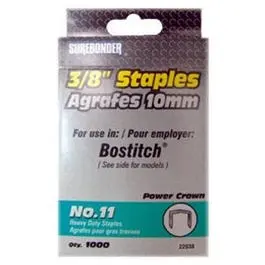 1000-Pack #11 Heavy-Duty 3/8-Inch Staples Upholstery and Carpentry Surebonder