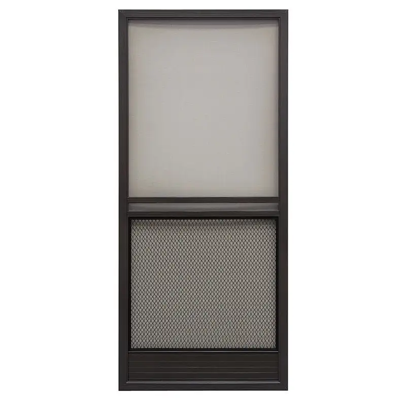 Precision 79-3/4 . H X 31-1/4 . W Capri Bronze Steel Screen Door Home Entryways and Patios