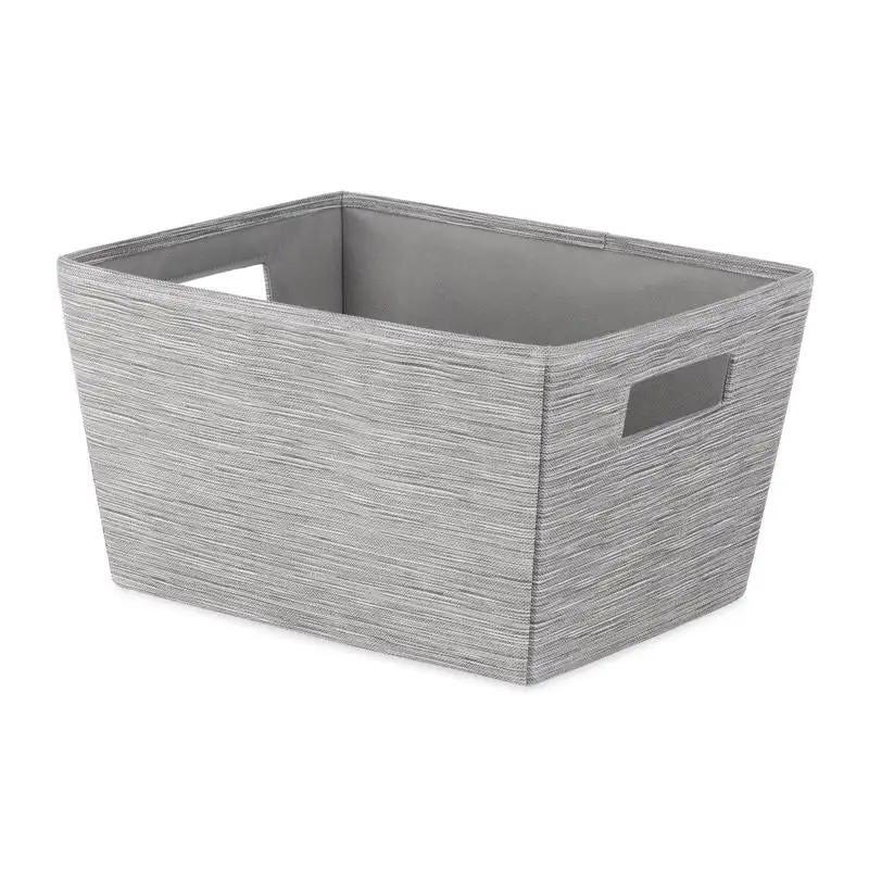 Whitmor Gray Shelf Tote 7.5x13x10 Stackable Pack 6 - Storage Bins