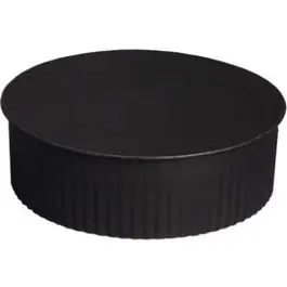 Black Stove Pipe Clean Out Tee Cap Crimp 24-Ga. 8-. Imperial