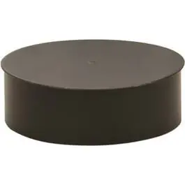 6-Inch Black Stove Pipe Clean Out Tee Cap 24-Gauge Stove Maintenance Imperial