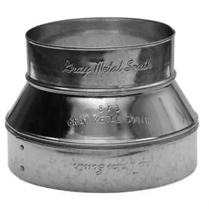 Gray Metal 4x3-311P Stove Pipe Taper Reducer 4 Inch X 3 Inch 26 Gauge Gray Metal South