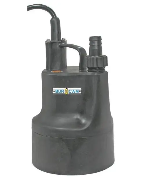 Bur Cam 300506BPS Submersible Utility Pump 1/6 HP Water Removal Pump