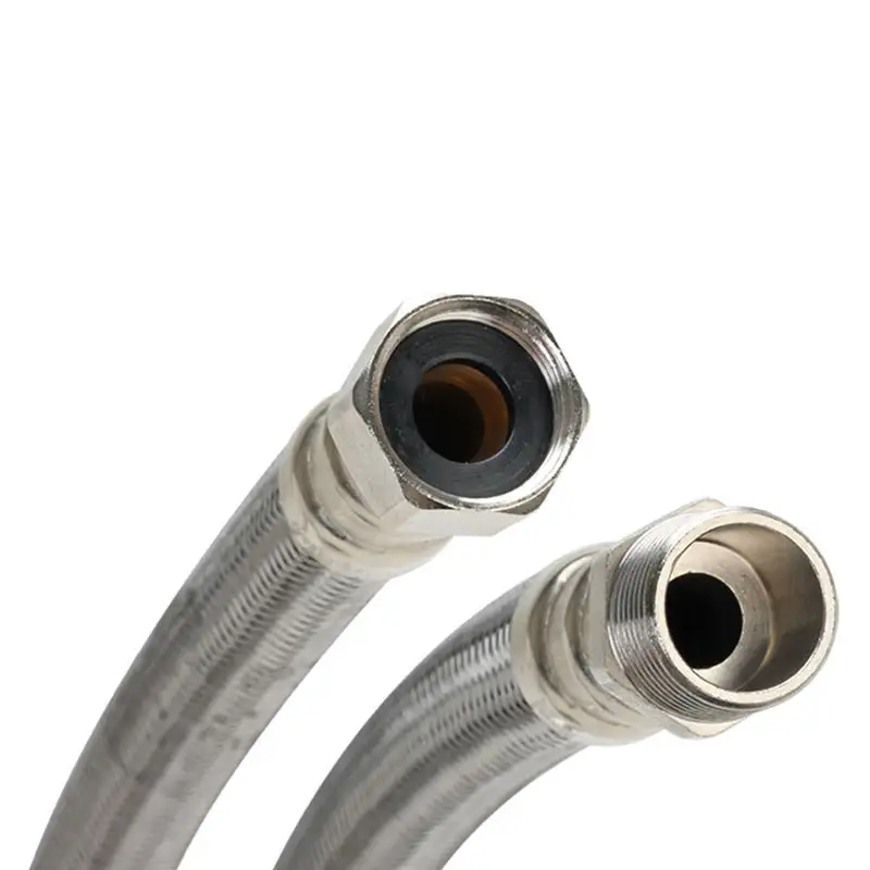 Fluidmaster 3/4 . MIP T X 3/4 . D FIP 18 . Braided Stainless Steel Water Heater Supply Line Pack 10