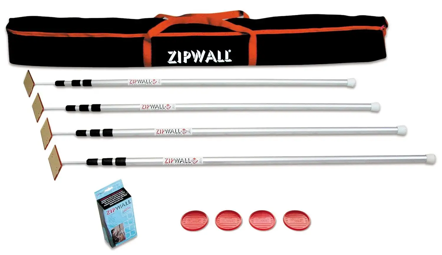 Zip Wall SLP4 Spring-Loaded Poles Dust Barriers 3.5x5.2x59 Inches