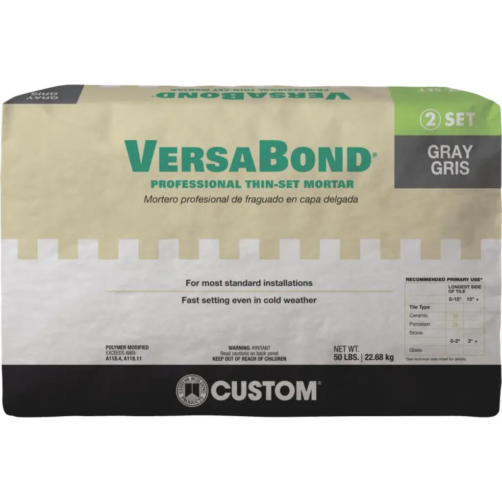 Custom Building Products VersaBond 50 Lb. Gray Fortified Thin-Set Mortar Tile Installation