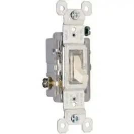 Illuminated Toggle Switch SP Grounding Almond 120-Volt 15-Amp Electrical Switch Legrand - Pass u0026 Seymour