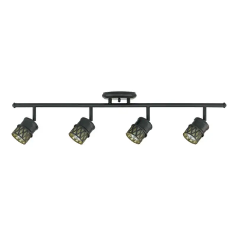 Globe Electric 59063 Halogen Track Lighting Bar 4 Lights Oil Rubbed Bronze